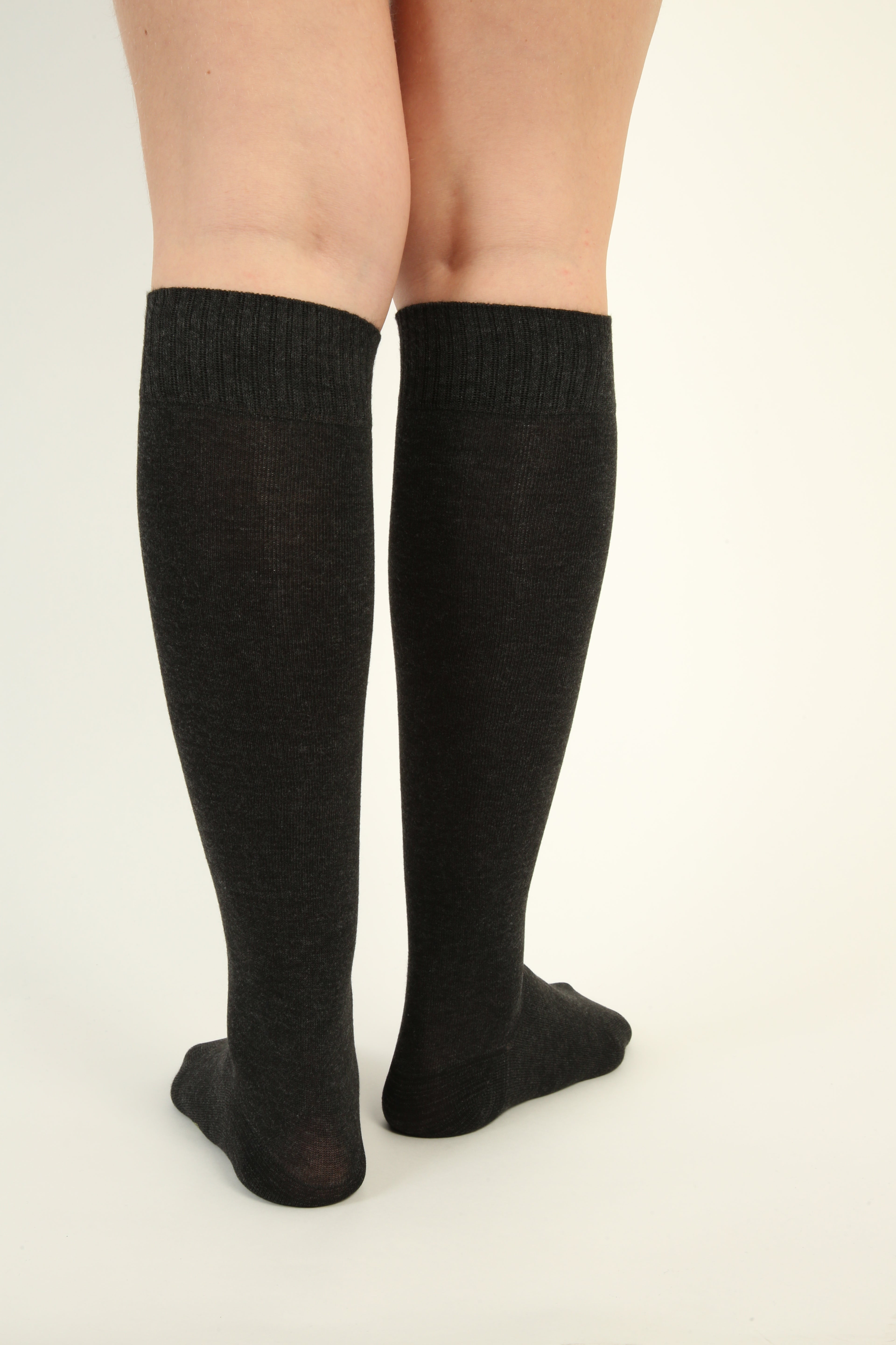 Knee-High Seamless Melange Bamboo Socks - 4 pairs