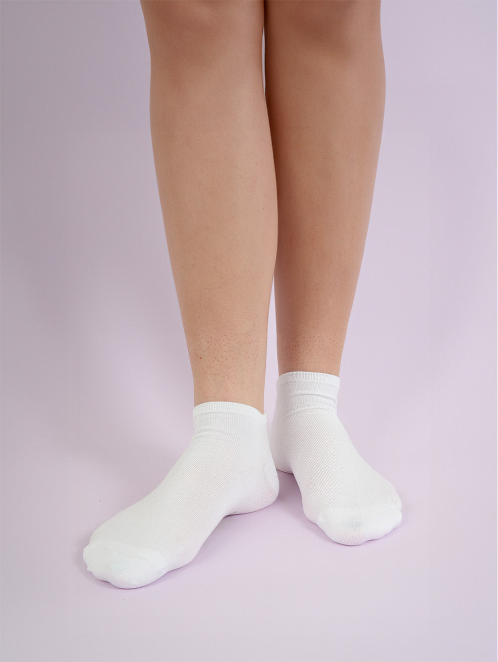 Low White seamless Bamboo Socks - 6 pairs