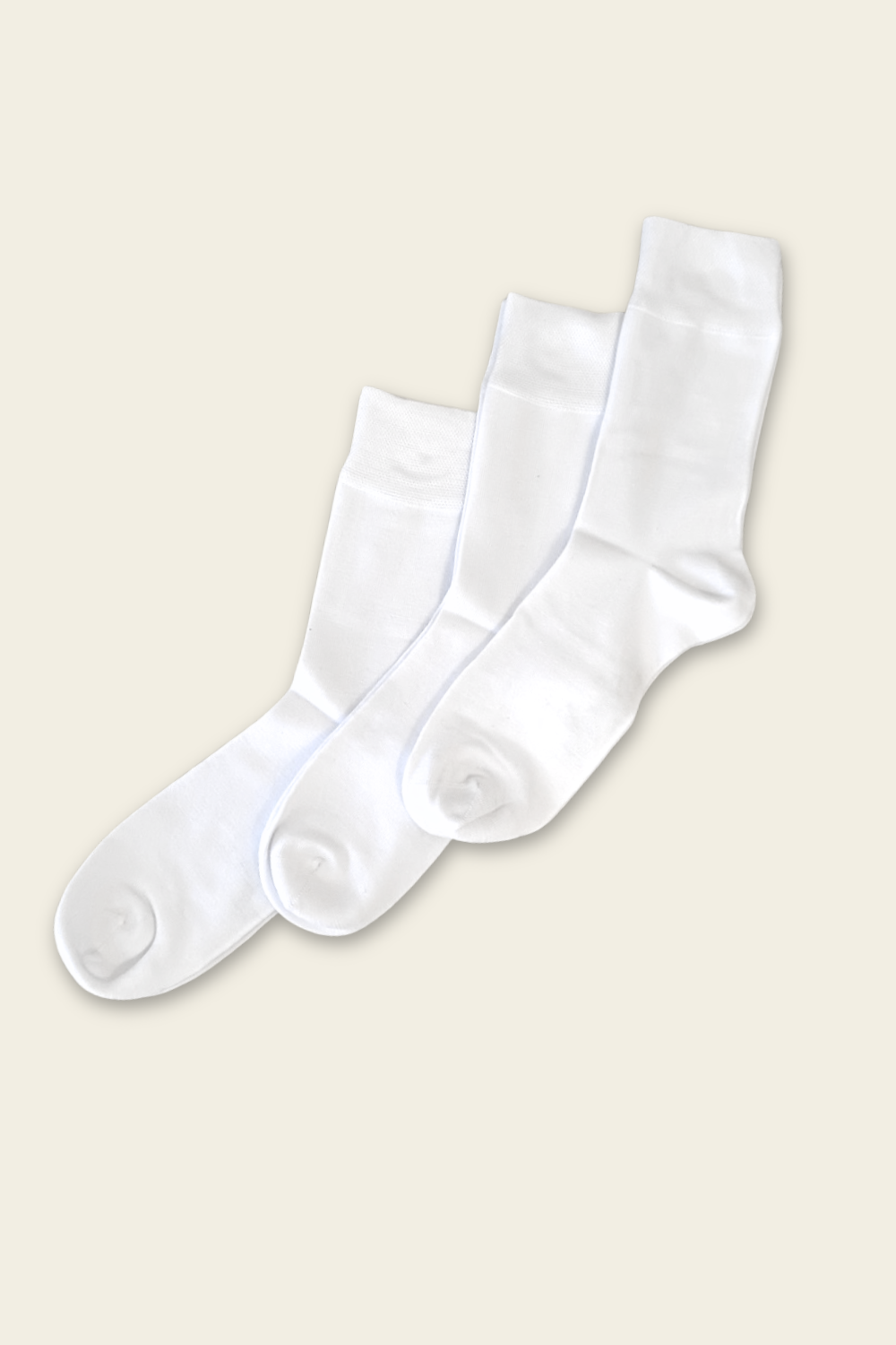 White seamless Bamboo Socks - 6 pairs